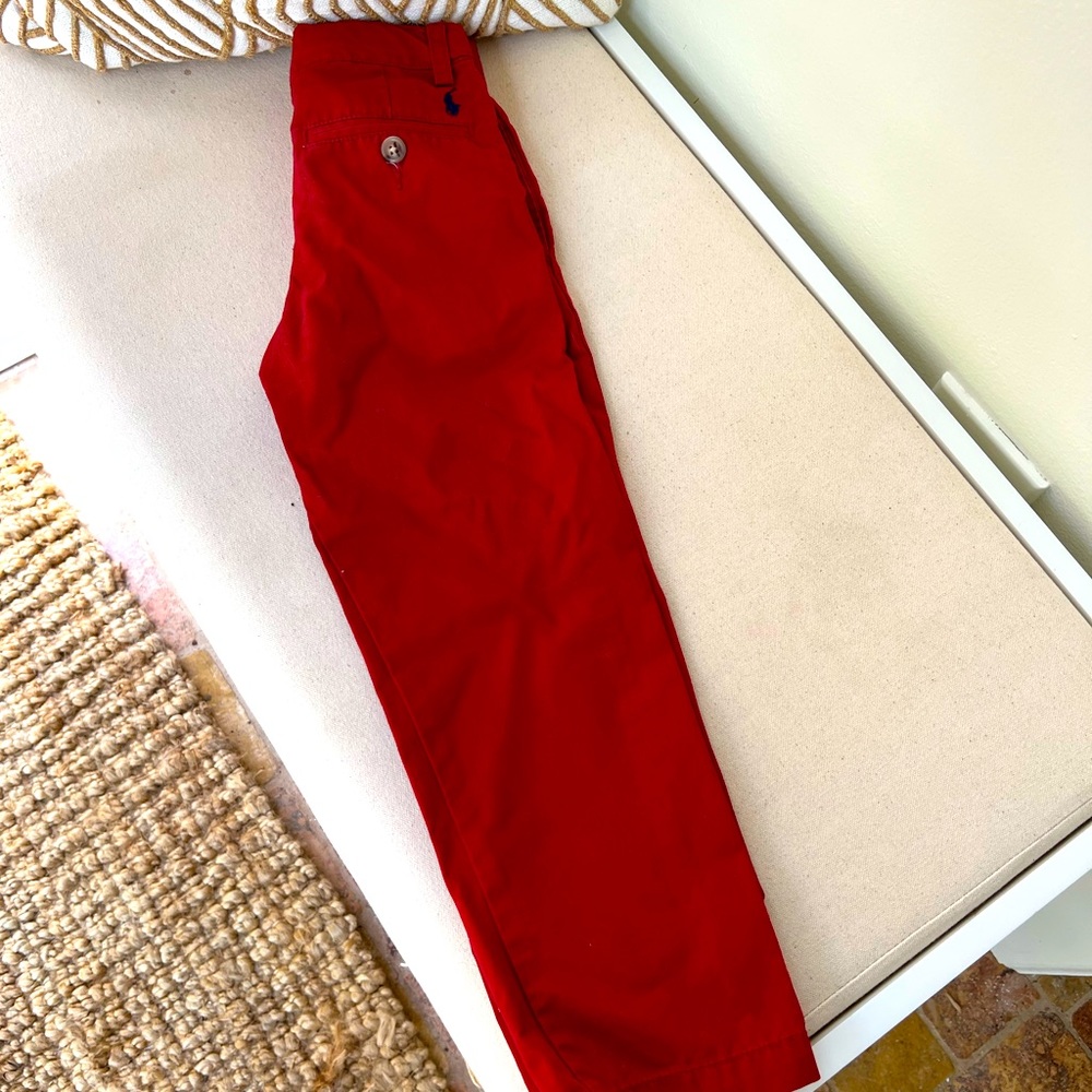 Boys Polo Ralph Lauren Crimson Red size 4 chino dress pants